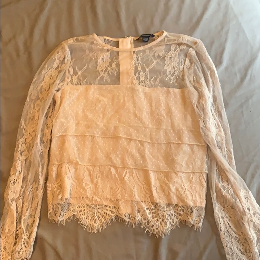 American Eagle See through Mesh blouse